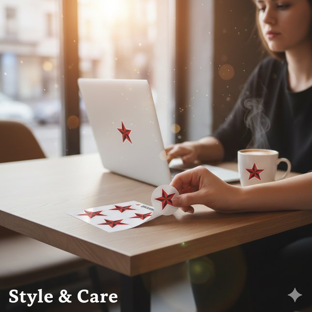 Conjunto de Adesivos de Estrela Marcante em Quatro (Eye Catching Star Mark Sticker Set in Four Sheet Pack)