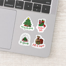 conjunto de adesivos de etiqueta de Natal