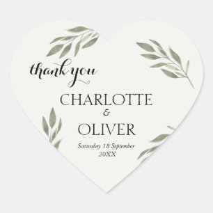Conjunto de Adesivos de Favor de Casamento Coração