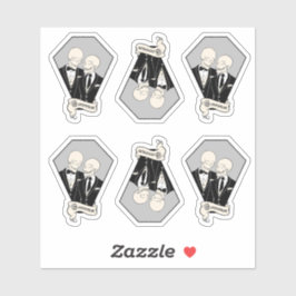 Conjunto de Adesivos de Grooms de Esqueleto