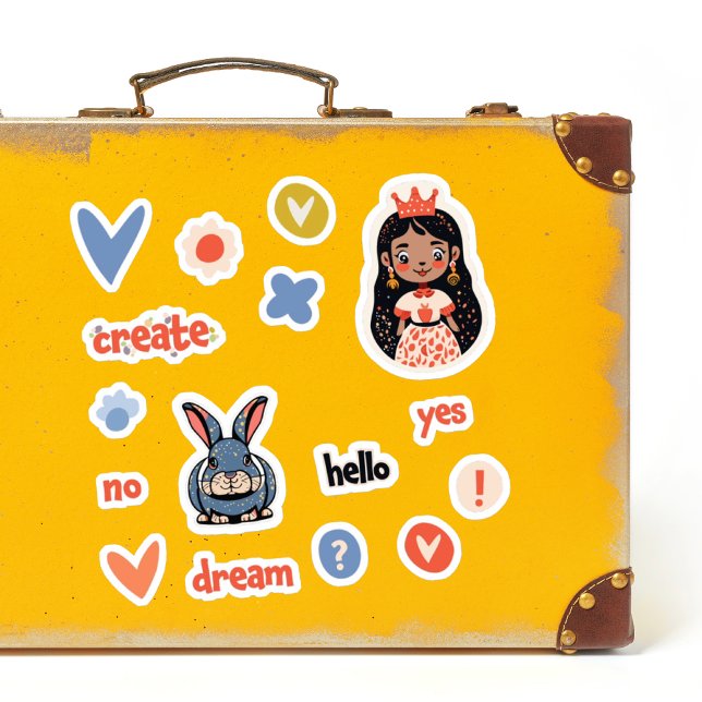 Conjunto de Adesivos de Ilustrações Decorativas (Criador carregado)