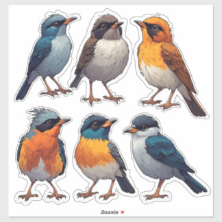 Conjunto de Adesivos de Pássaro Cantor 🐦