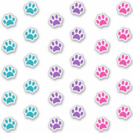 Conjunto de Adesivos de Pegadas de Patas Rosa, Rox
