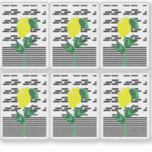 Conjunto de Adesivos de Planta de Limão Moderna