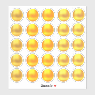 Conjunto de Adesivos de Ponto Dourado Fofo