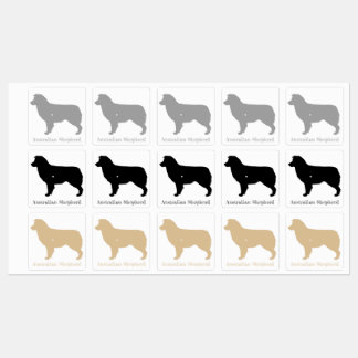 Conjunto de Adesivos de Silhueta de Cachorro Austr
