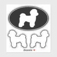 Conjunto de Adesivos de Vinil com Silhuetas de Cãe