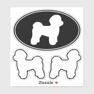 Conjunto de Adesivos de Vinil com Silhuetas de Cãe
