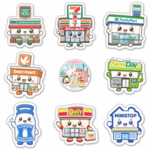 Conjunto de Adesivos de Vinil de Lanche Japonês Ch