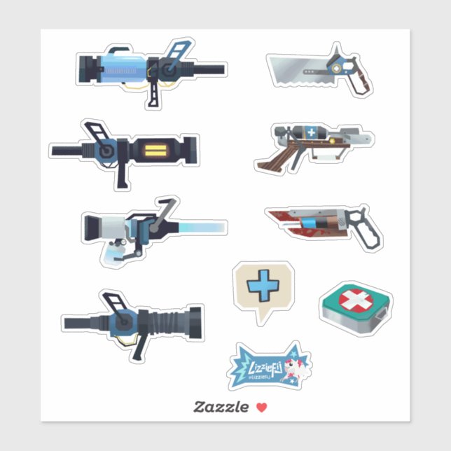Conjunto de adesivos do arsenal do médico TF2 BLU (Folha)