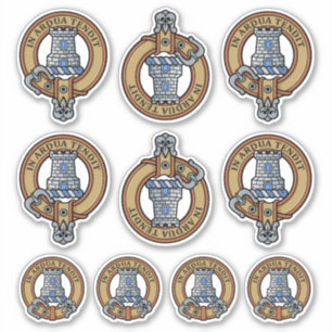 Conjunto de Adesivos do Brasão do Clã Malcolm