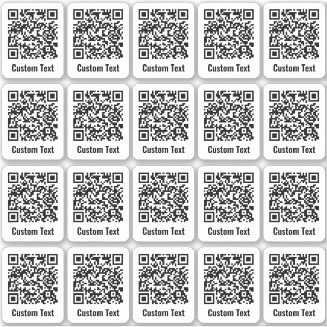 Conjunto de Adesivos do Código QR Personalizado 20 (Frente)