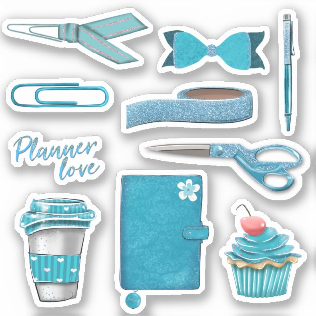 Conjunto de adesivos do Planner love volume 1 (Frente)