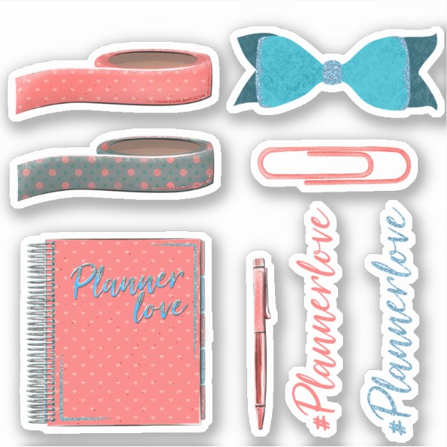 Conjunto de adesivos do Planner love volume 2 (Frente)