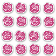 Conjunto de Adesivos do Rosa vermelha 16