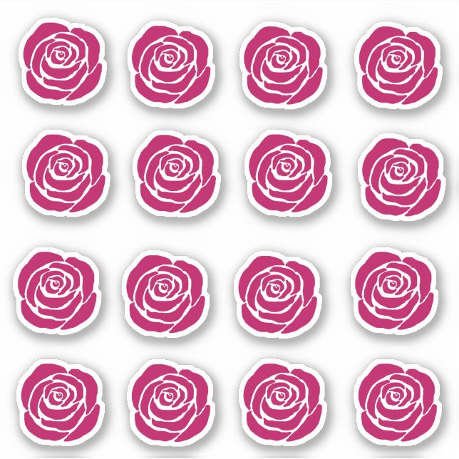 Conjunto de Adesivos do Rosa vermelha 16 (Frente)