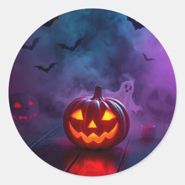 Conjunto de adesivos épicos de Halloween Fantasmas (Frente)
