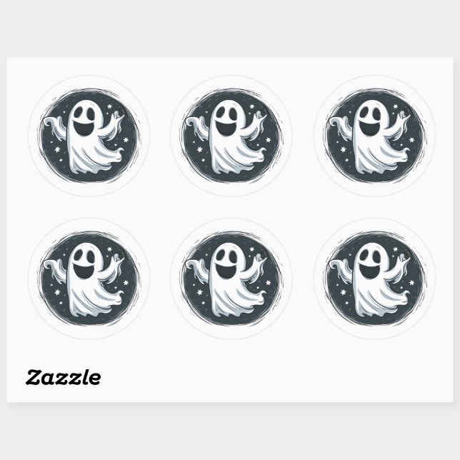Conjunto de Adesivos Ghost Round (Folha)
