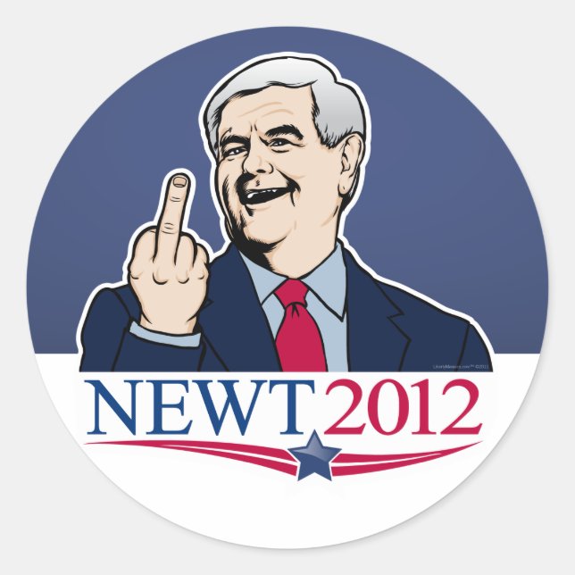 Conjunto de adesivos New Gingrich 2012 Gag (Frente)