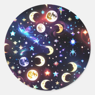 Conjunto de Adesivos Opala Pedra da Lua Mística Lu