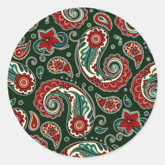 Conjunto de Adesivos Paisley Azul Turquesa e Verme