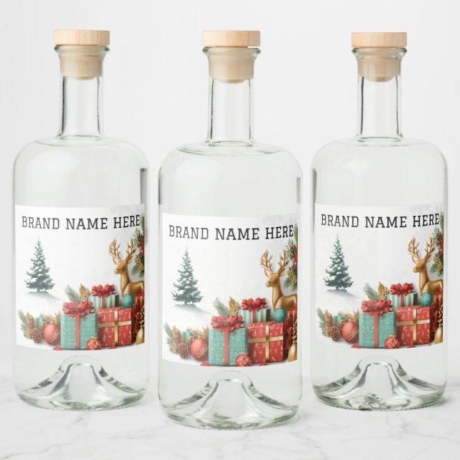 Conjunto de Adesivos para Bebidas de Árvore de Nat (Garrafas)