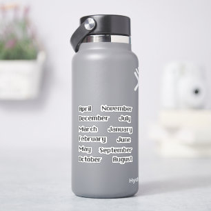 Conjunto de Adesivos Preto e Branco dos Meses do A