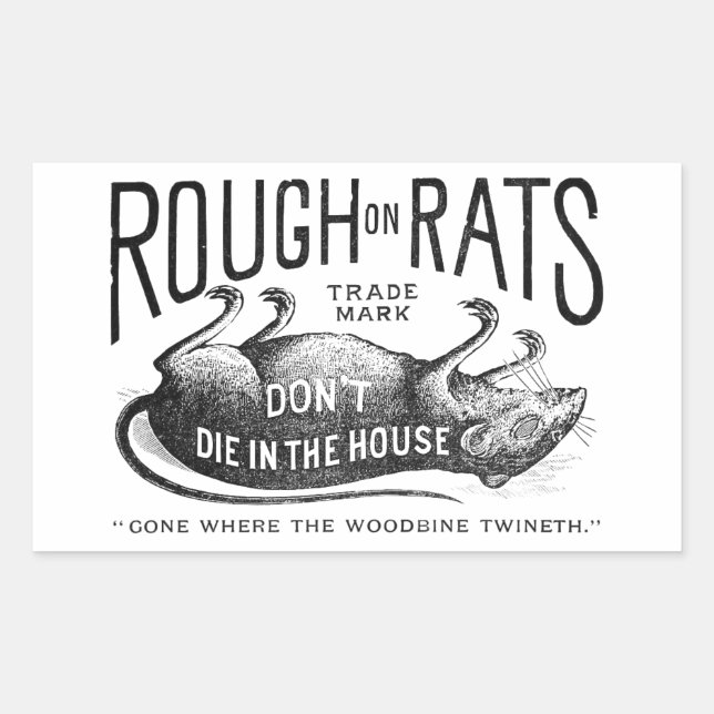 Conjunto de adesivos "Rough on Rats Advertisement" (Frente)
