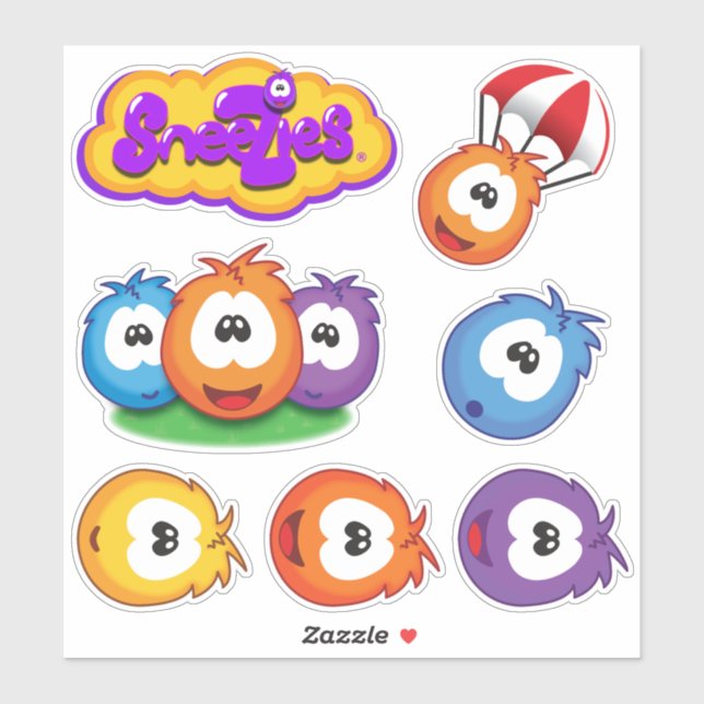 Conjunto de Adesivos Sneezies (Folha)