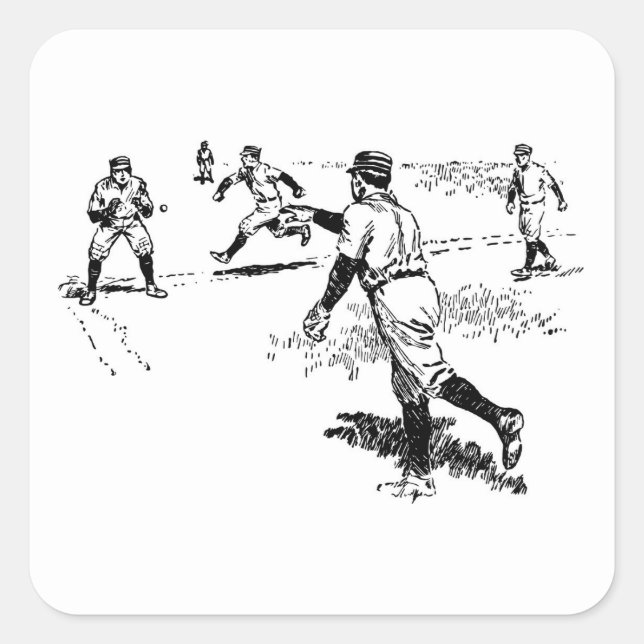 Conjunto de Adesivos Vintage Baseball Player (Frente)