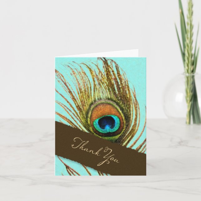 Conjunto de Agradecimento de Pena de Pavão 1107 (Frente)