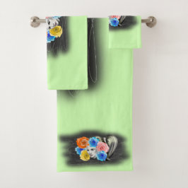 Conjunto de Bandeja da Mulher do Cabelo rosa