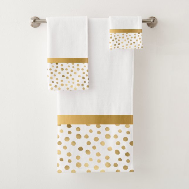 CONJUNTO DE BANHEIRA DE PONTO DOURADO BRANCO LUXE (Insitu)