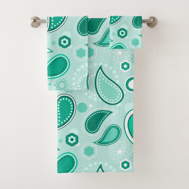 Conjunto de Banhos de Peça 3 Padrão Teal (Insitu)