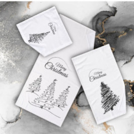 Conjunto de banhos de toalhas de árvores de Natal 