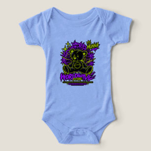 Conjunto de Bebê Flor de Rosto Roxo Fofo – Floral