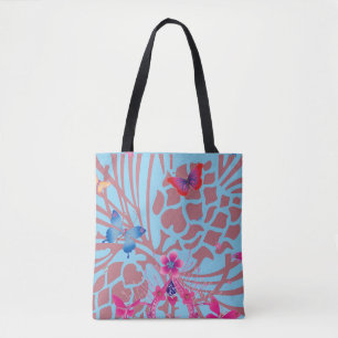 Conjunto de Bolsa Tote Estampada em Todas as Parte