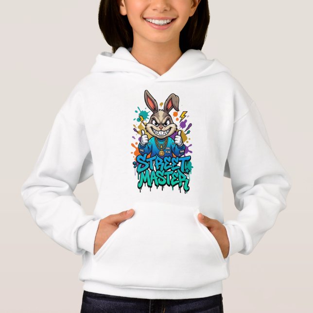 🌈🐻 Conjunto de camiseta e capuz acolchoado para  (Frente)