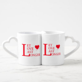 Conjunto De Caneca De Café Let Love Last Longer