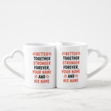 Melhor juntos, casal personalizado mais forte para