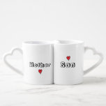 Conjunto De Caneca De Café Mother and son pair of coffee tea mugs<br><div class="desc">Lovely matching pair of coffee/tea mugs for a mother and son</div>
