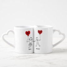 Mug de nome personalizado de amor minimalista para