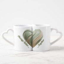 Personalized Red Rose & 3D Heart Together Mug