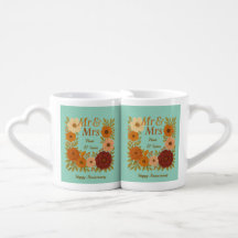 Presente casal Boho Mr & Mrs floral
