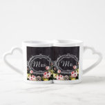 Conjunto De Caneca De Café rústico sr. vintage flores Casamento Chalkboard<br><div class="desc">rústico chic vintage convites para casamentos de chalkboard floral e favores de casamentos de country blackboard.</div>