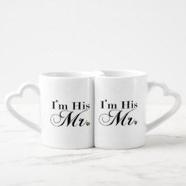Conjunto De Caneca De Café Sou o Sr. Orgulho gay Tipografia com o Rainbow Hea