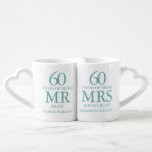 Conjunto De Caneca De Café Sr. Diamond 60º Aniversário do Diamond Certo<br><div class="desc">DIAMOND 60º ANIVERSÁRIO DE CASAMENTO SR. MÚGS RIGHT. Personalize os nomes e as datas para criar um presente único e divertido para celebrar um aniversário especial de 60 anos de casamento. Projetado por Piglet © Pura em www.zazzle.com/purepiglet*.</div>