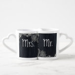 Conjunto De Caneca De Café vintage tipografia Chalkboard mr e mrs<br><div class="desc">vintage tipografia Chalkboard mr e mrs lovers mugs</div>