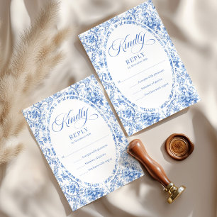 Conjunto de Cartão de Resposta de Casamento Chic N