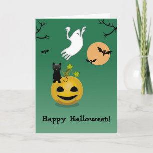 Conjunto De Cartão De Saudação De Halloween Assust